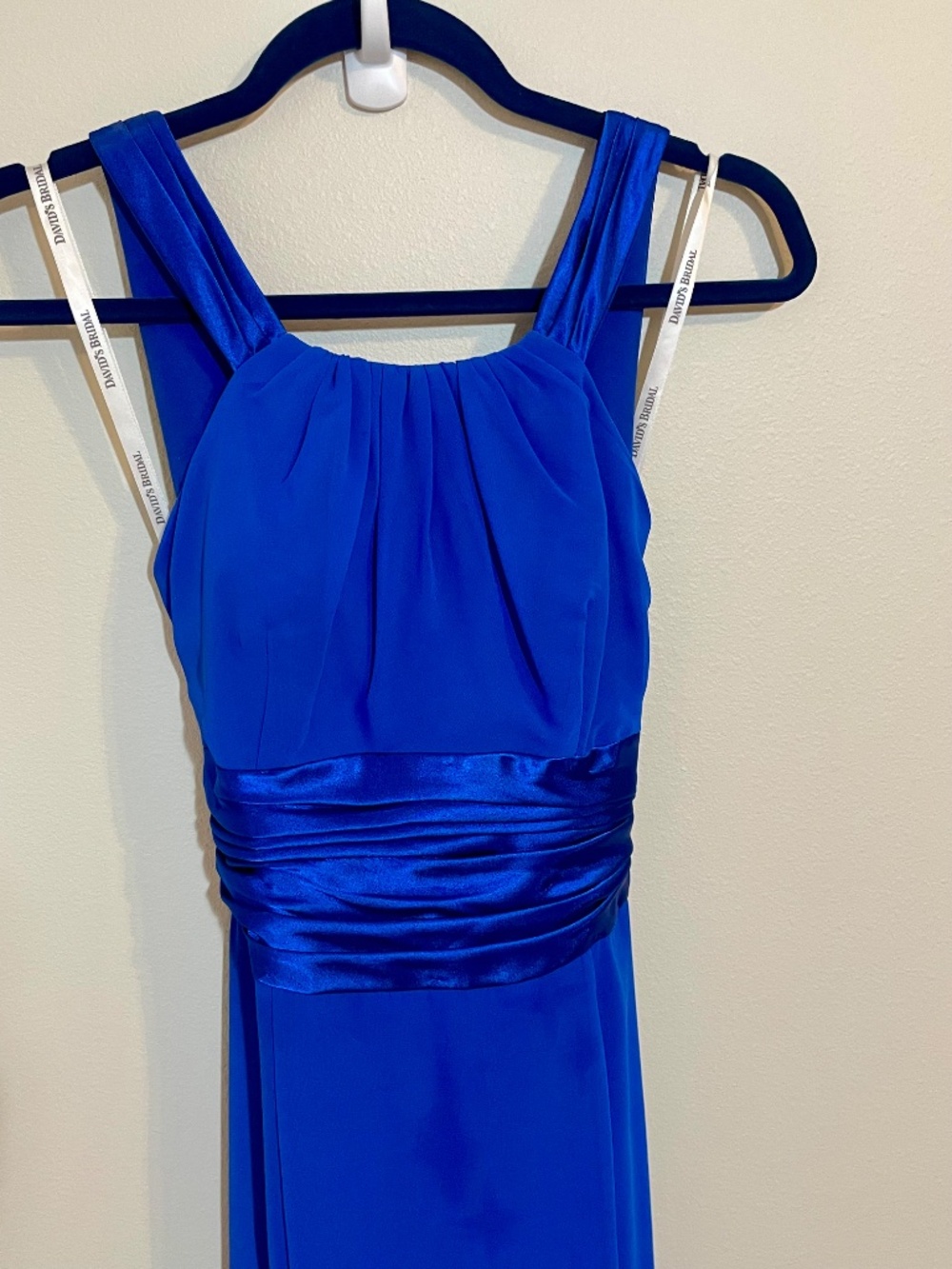 David's Bridal Blue Prom or Bridesmaid Dress - Picture 7 of 16